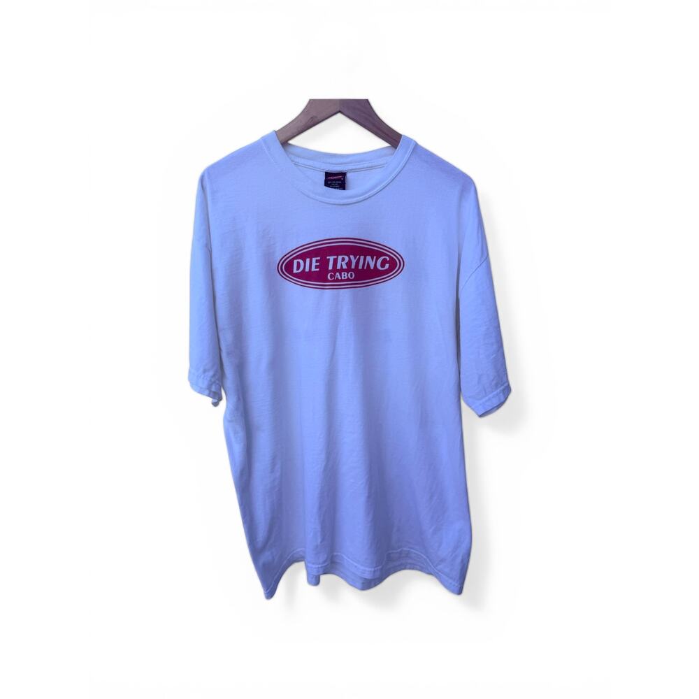 Die Trying Cabo Racing Team Graphic T Shirt Mens XL White